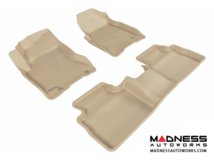 Nissan Rogue Floor Mats (Set of 3) - Tan by 3D MAXpider